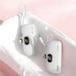 8000mah Dosen Power Bank DX268 Type-C 2 Output Head 2.1A - White - Image 2