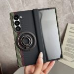 Black Carbon Fiber Texture Magnetic Silicone Phone Case