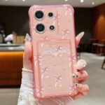 Pink Clear Cute Pink Heart Bow Phone Case