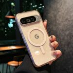 Gold Clear Magnetic Wireless Charging Glitter Phone Case