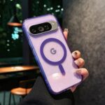 Purple Clear Magnetic Wireless Charging Glitter Phone Case