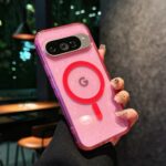 Pink Clear Magnetic Wireless Charging Glitter Phone Case