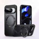 Black Clear 360° Rotating Ring Stand Magnetic Phone Case