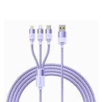 White 3 in 1 USB Micro USB-C Type C Charge and Data Cable