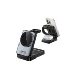Black 3 in 1 15W Foldable Magnetic Wireless Desktop Charger Holder