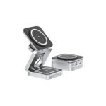 Black 30w 3 in 1 Magnetic Wireless Charger Stand Pad